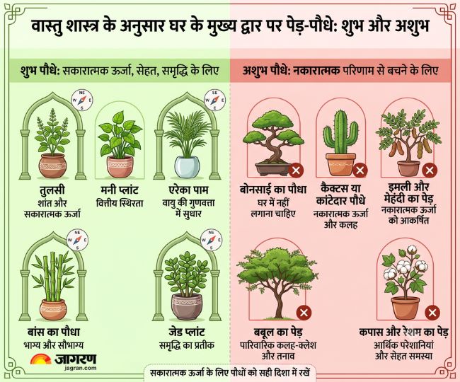वास्तु के अनुसार पेड़-पौधे